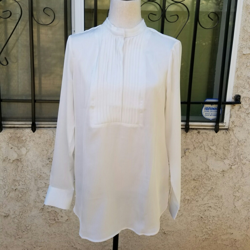 Banana Republic tuxedo tunic shirt s